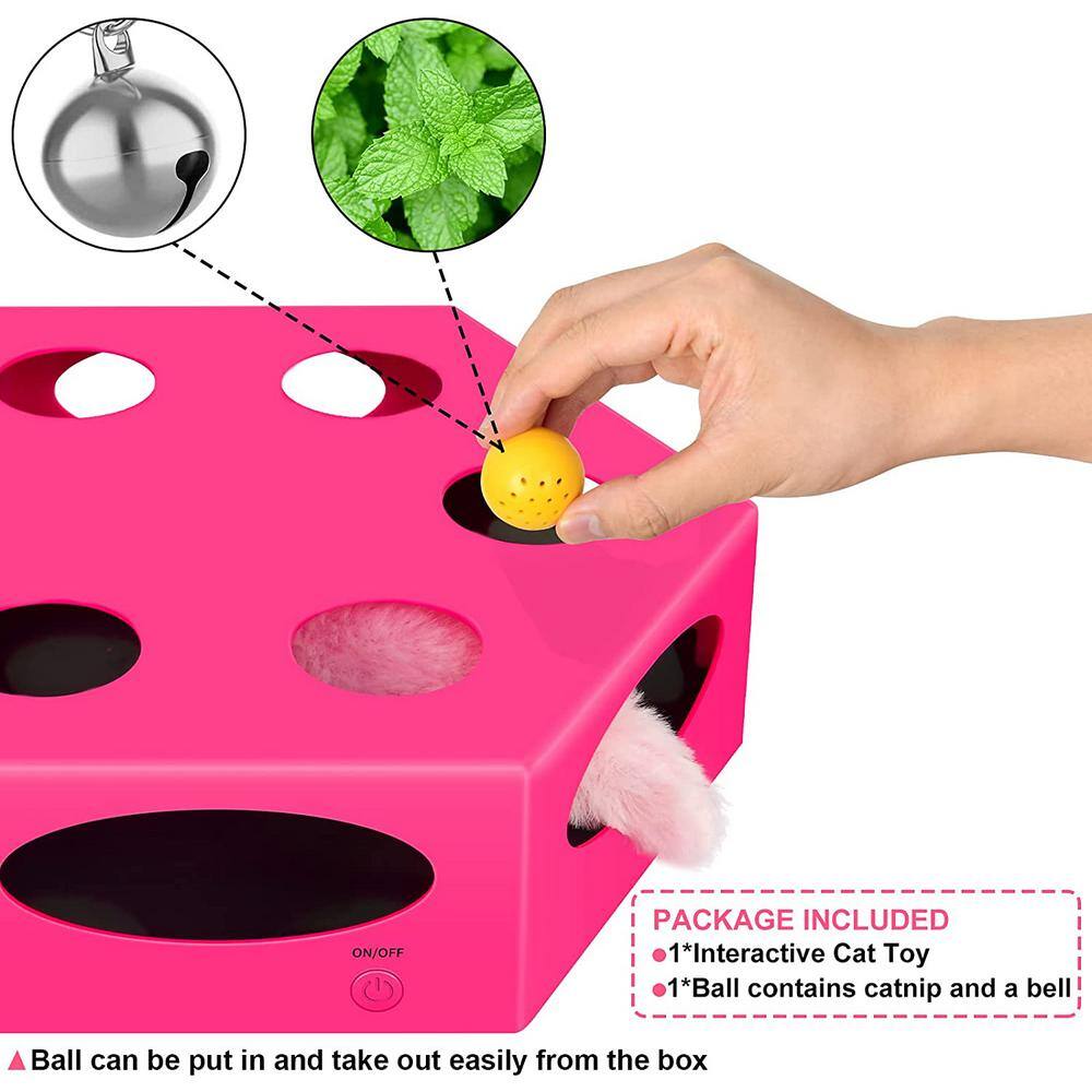 Tatayosi Interactive Cat Maze Box Toy with multifunctional ball, Pink