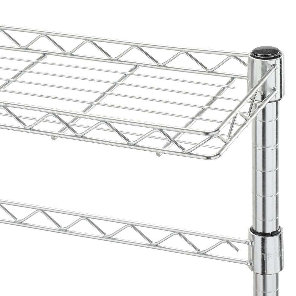 TRINITY Chrome 4-Tier Steel Wire Shelving Unit (14 in. W x 61 in. H x 36 in. D)