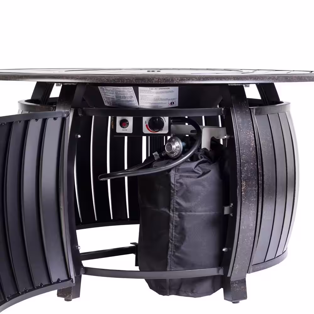 Fire Sense Grand Cooper 44 in. Round Aluminum Gas Fire Pit