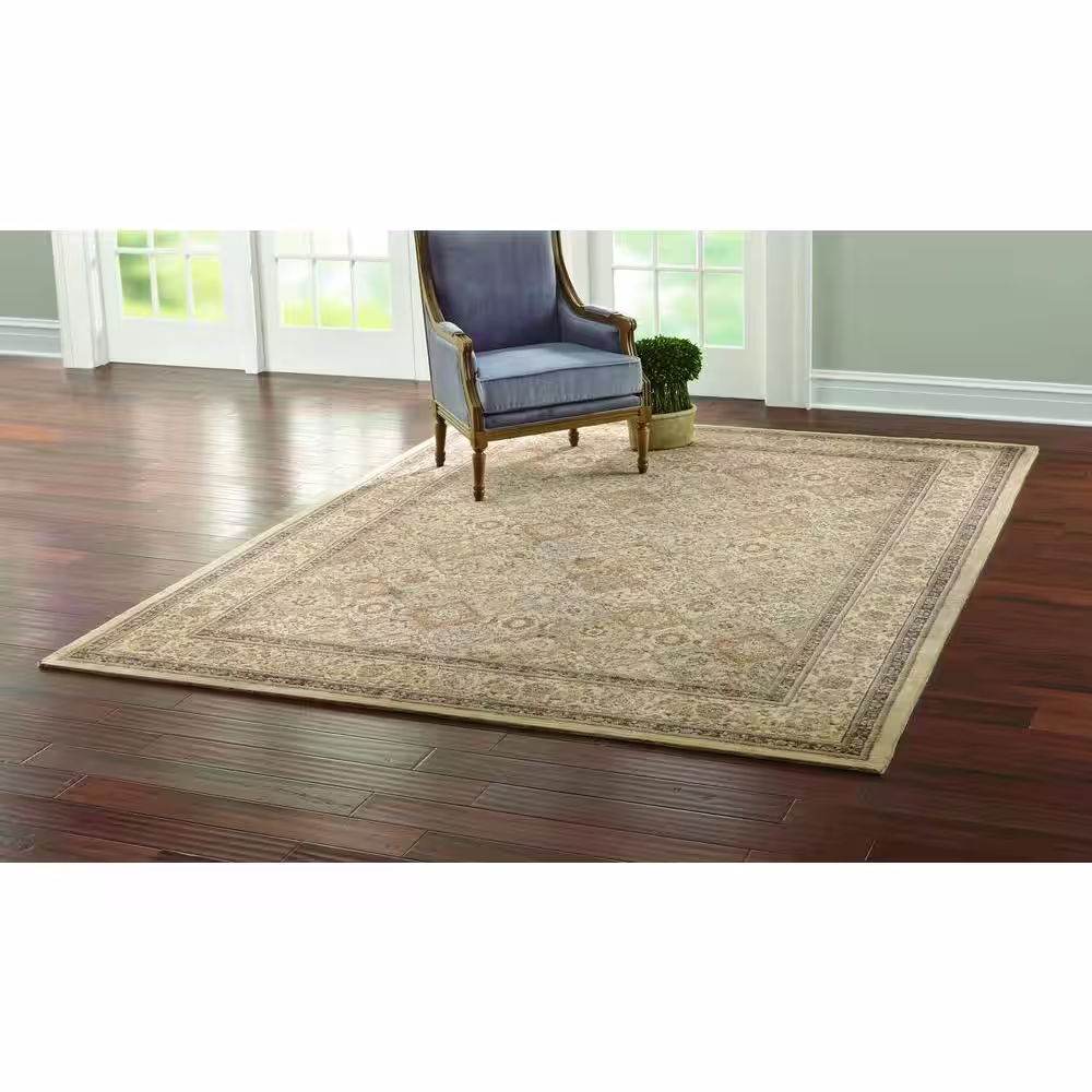 Home Decorators Collection Linden Ivory 5 ft. x 7 ft. Indoor Area Rug