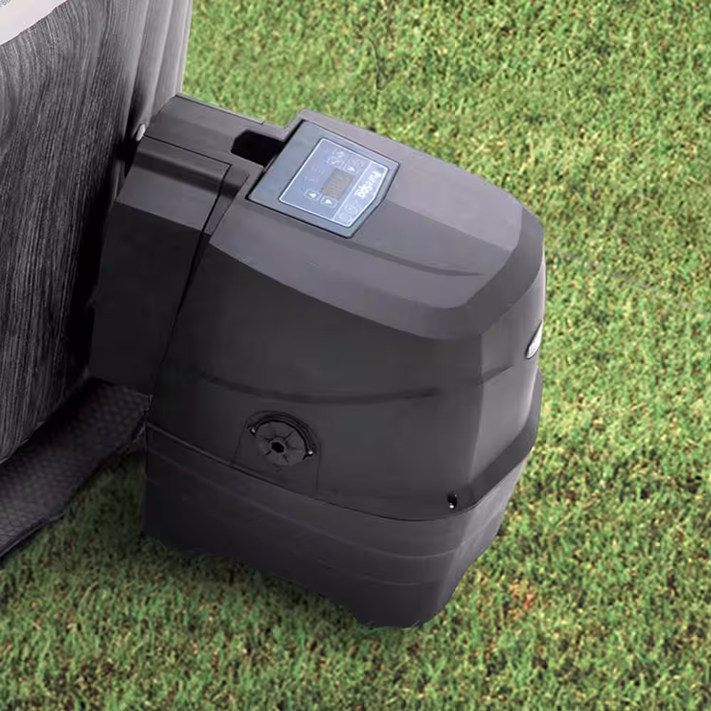 Intex PureSpa Greywood Inflatable 6-Person Hot Tub Spa and Attachable Drink and Snack Tray (4 Pack)