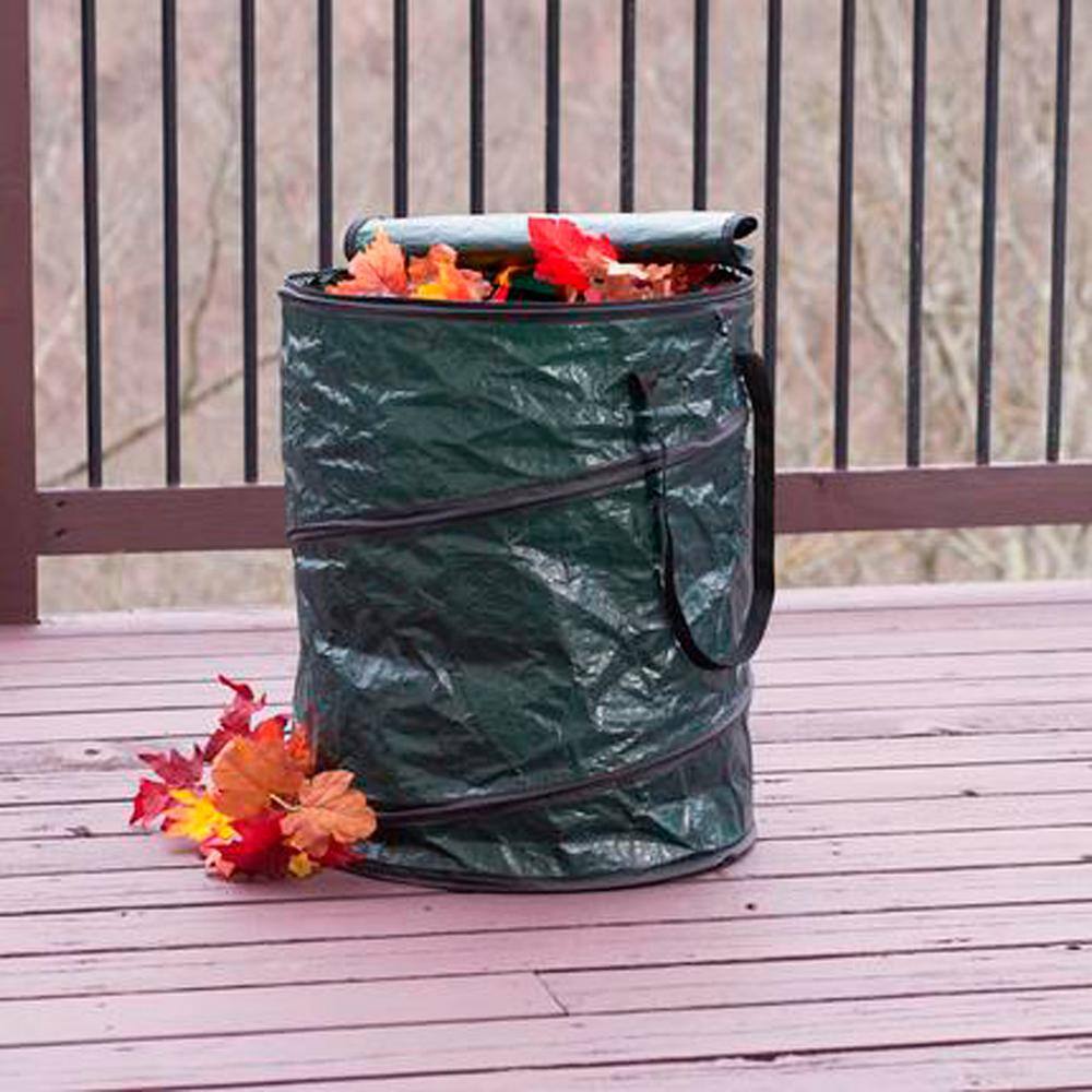 HOUSEHOLD ESSENTIALS Green, Collapsible, Large, Pop Up Hamper