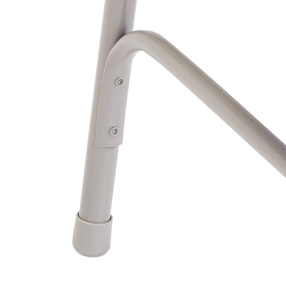 National Public Seating 200 Series Premium All-Steel Double Hinge Folding Chair, Grey (4-Pack)