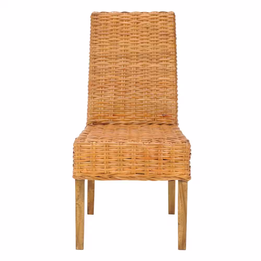 SAFAVIEH Sanibel Light Brown Wood Side Chair (Set of 2)