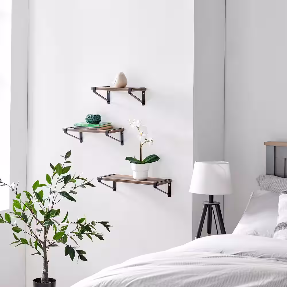 DANYA B Capri Shelves with Brackets (Set of 3)