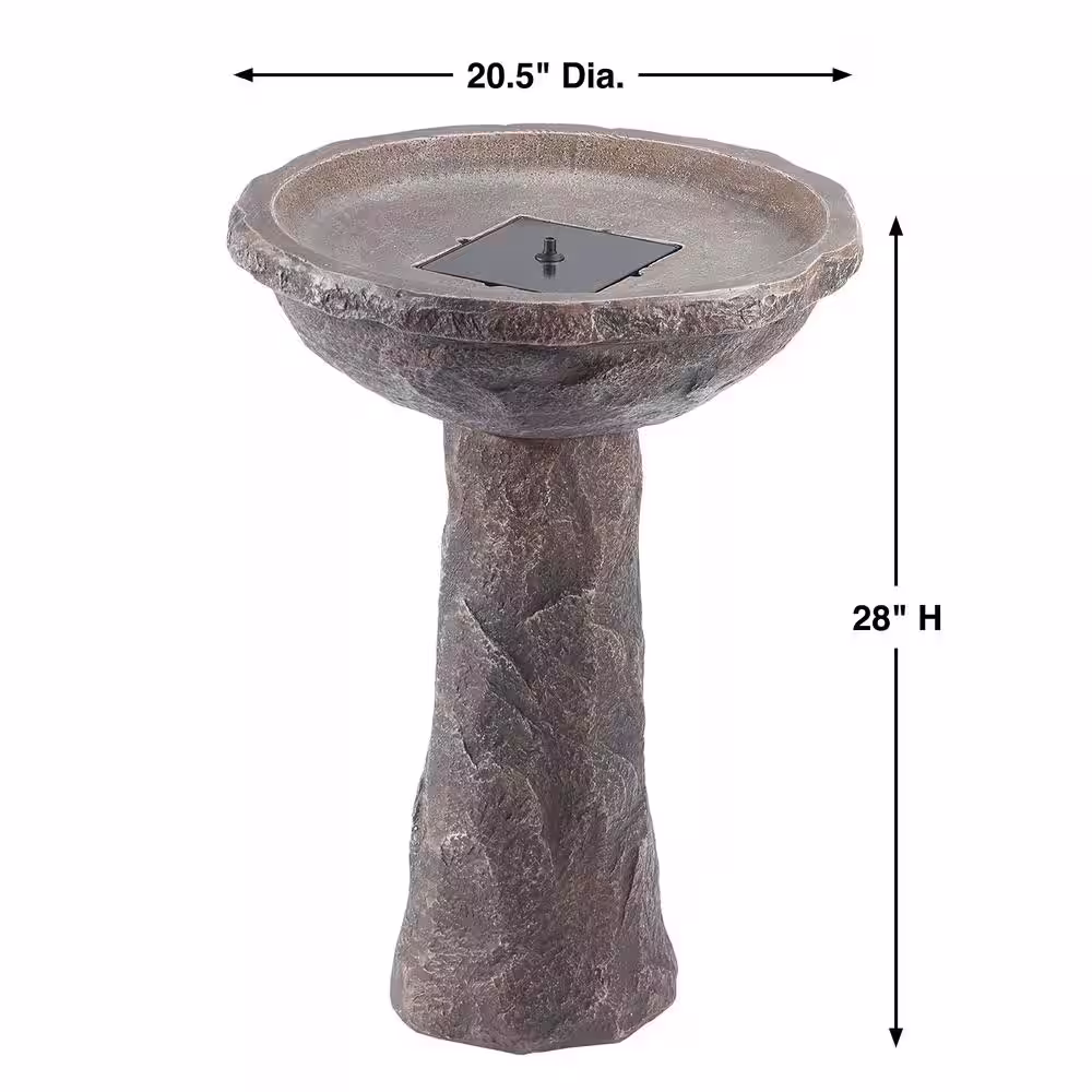 Smart Solar Bedrock Solar Birdbath