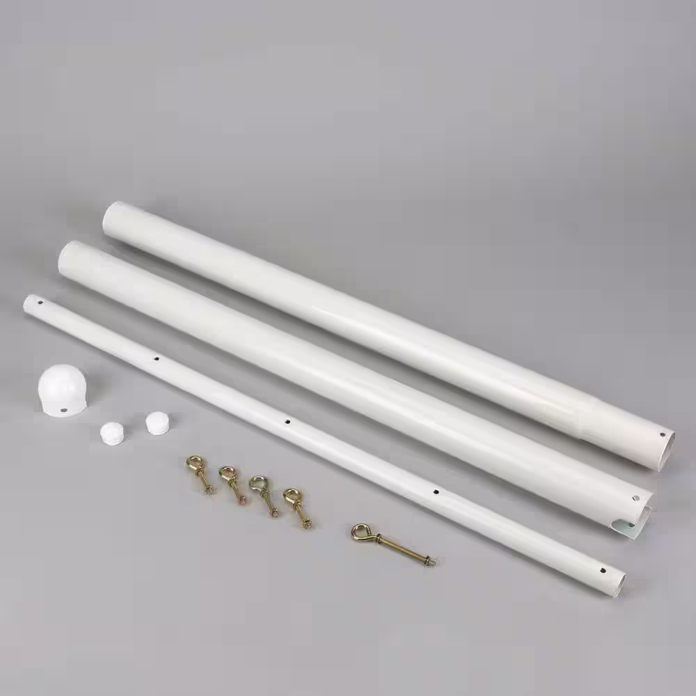 HOUSEHOLD ESSENTIALS Steel White T-Assembly (3-Piece)