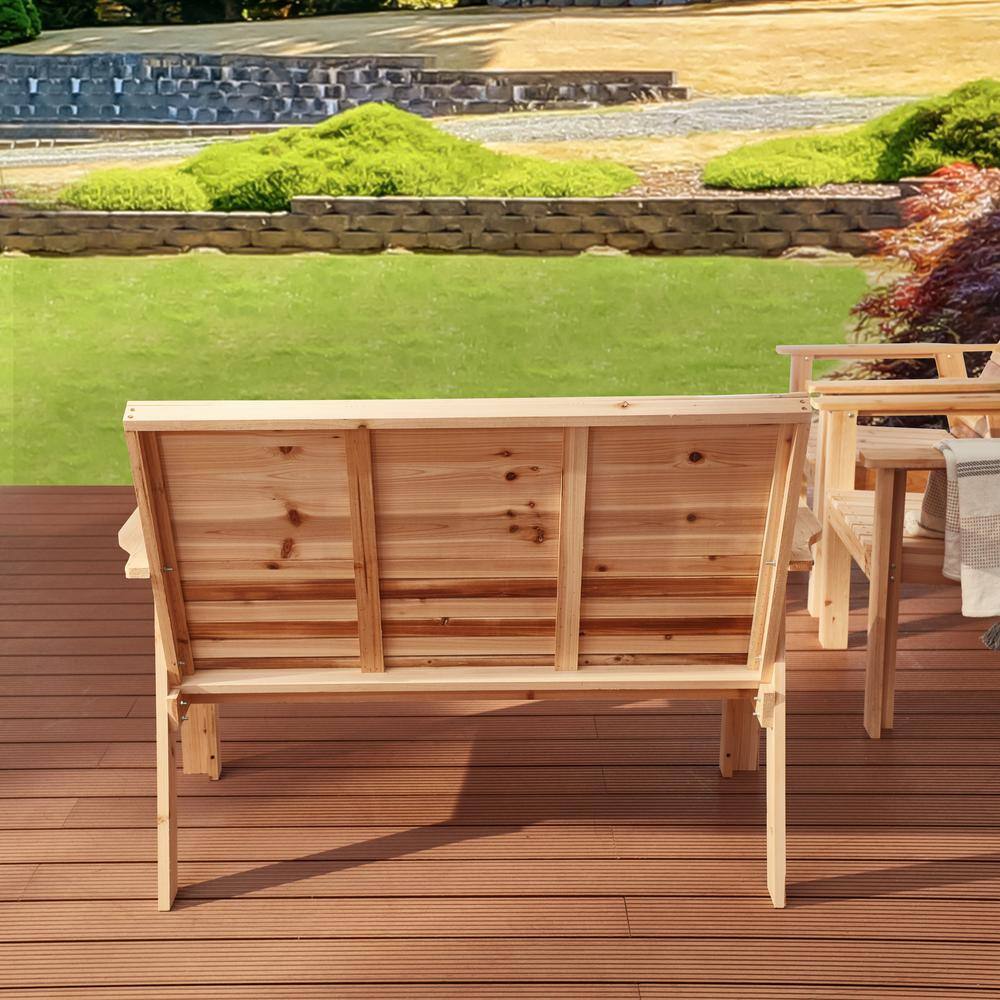 Patio Festival 4-Piece Wood Patio Conversation Seating Set