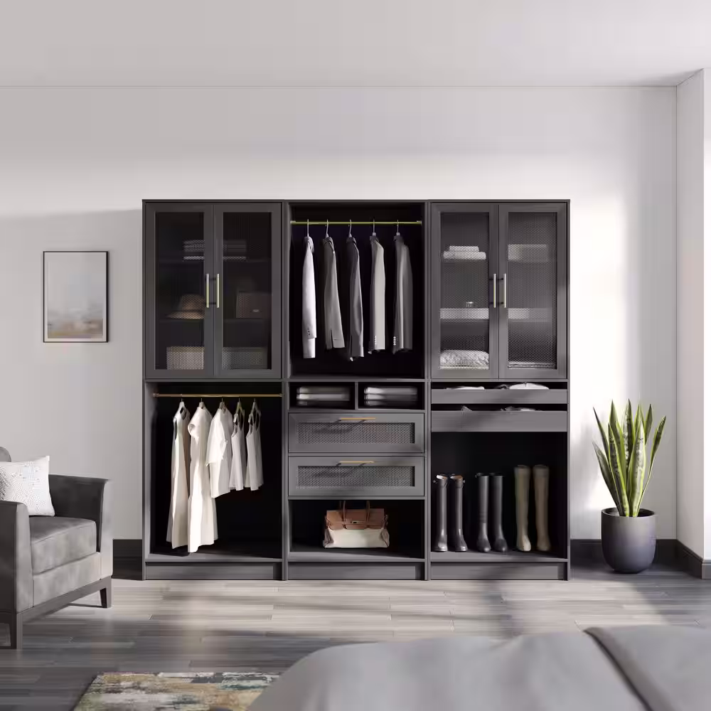 None Robin closet in 30 in. W with 2 drawers Wood Closet System