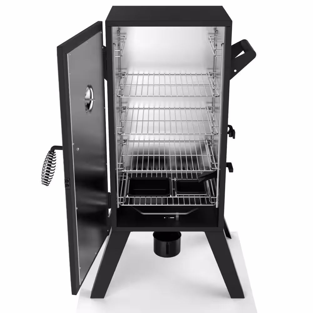 Dyna-Glo 30 in. Analog Electric Smoker in Black with Premium Vertical Smoker Cover