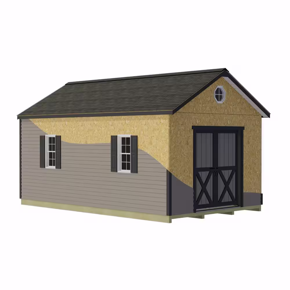 Best Barns South Dakota 12 ft. x 20 ft. Prepped for Vinyl Storage Shed Kit with Floor Including 4 x 4 Runners