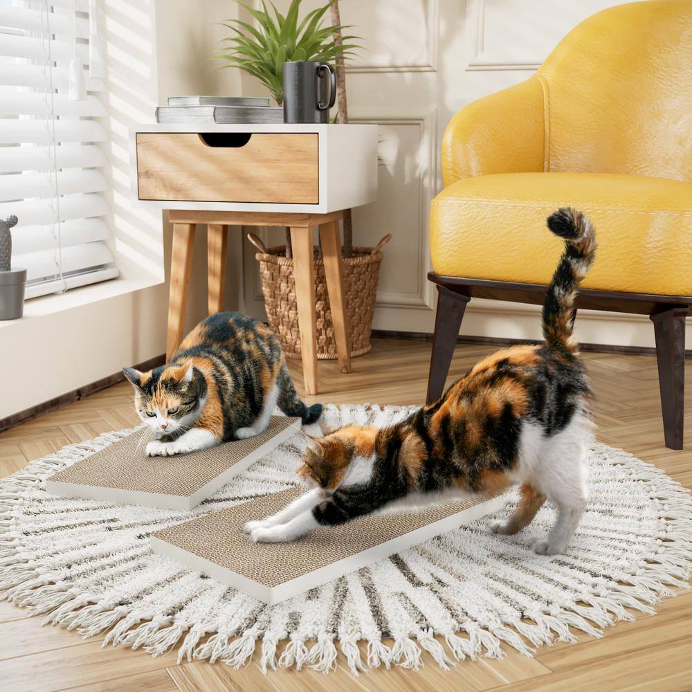 Way Basics Eco zBoard White Premium Cat Scratcher (2-Pack)