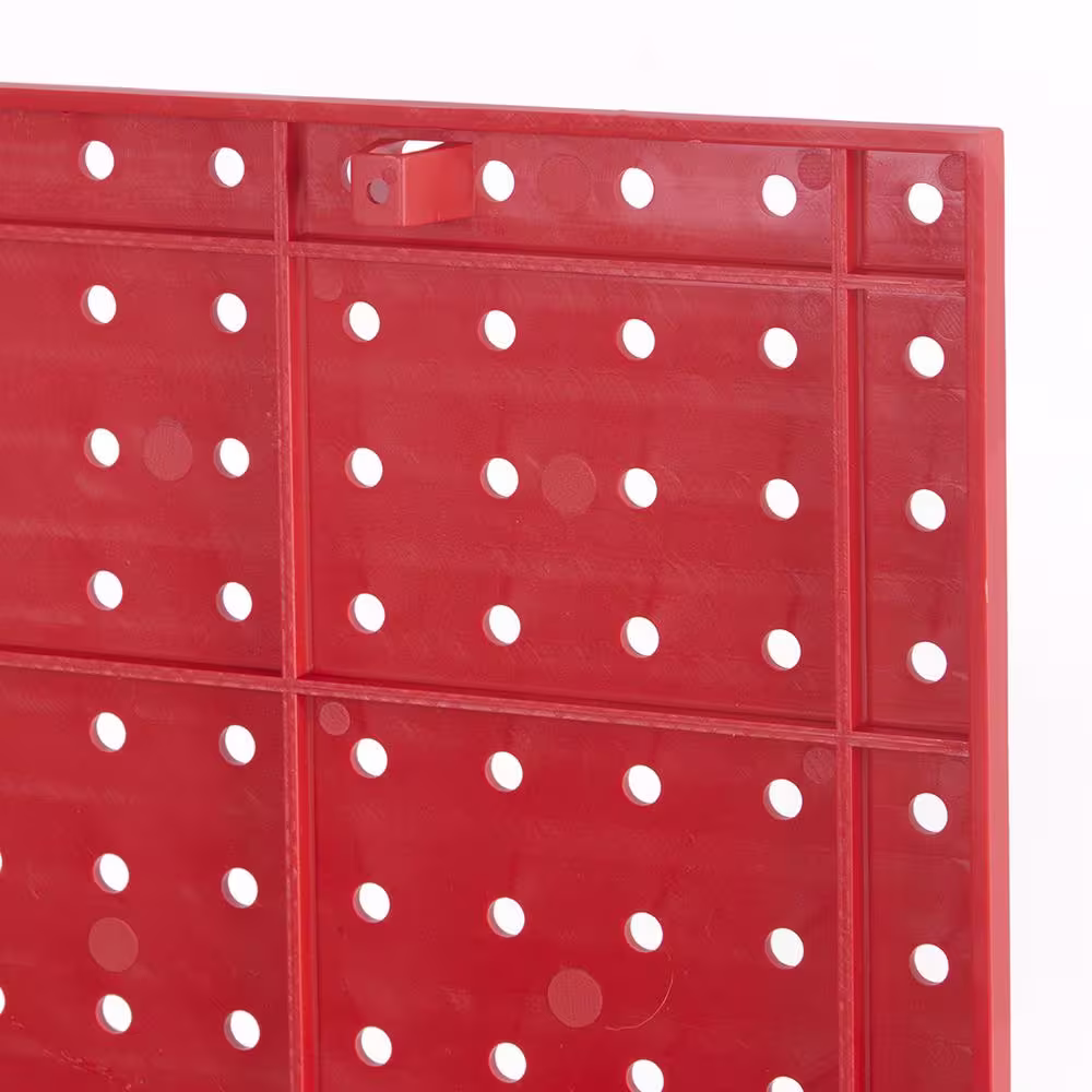 Everbilt 16 in. H x 16 in. W Plastic Pegboard in Red (50 lbs.)