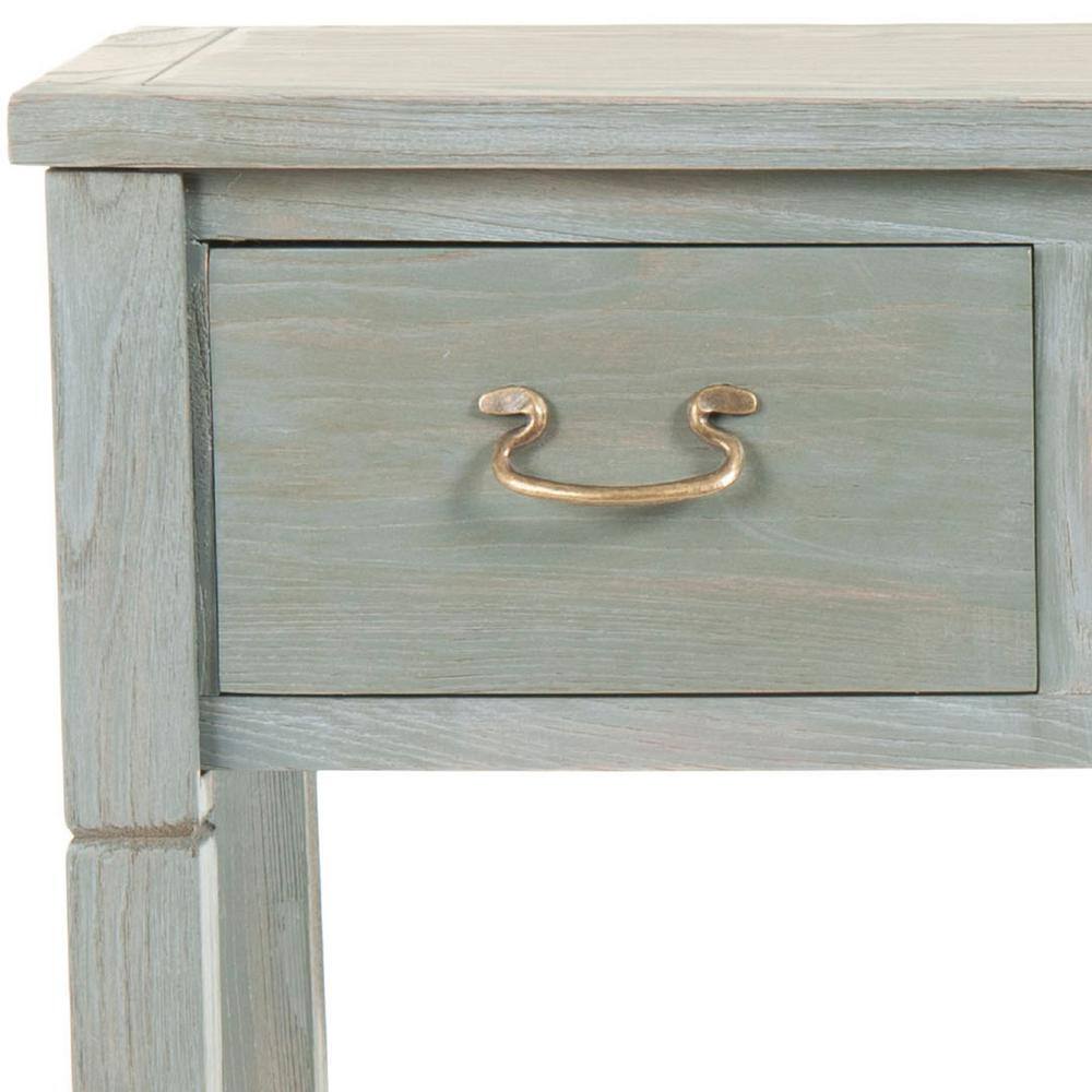 SAFAVIEH Cindy 40 in. 3-Drawer Gray Wood Console Table