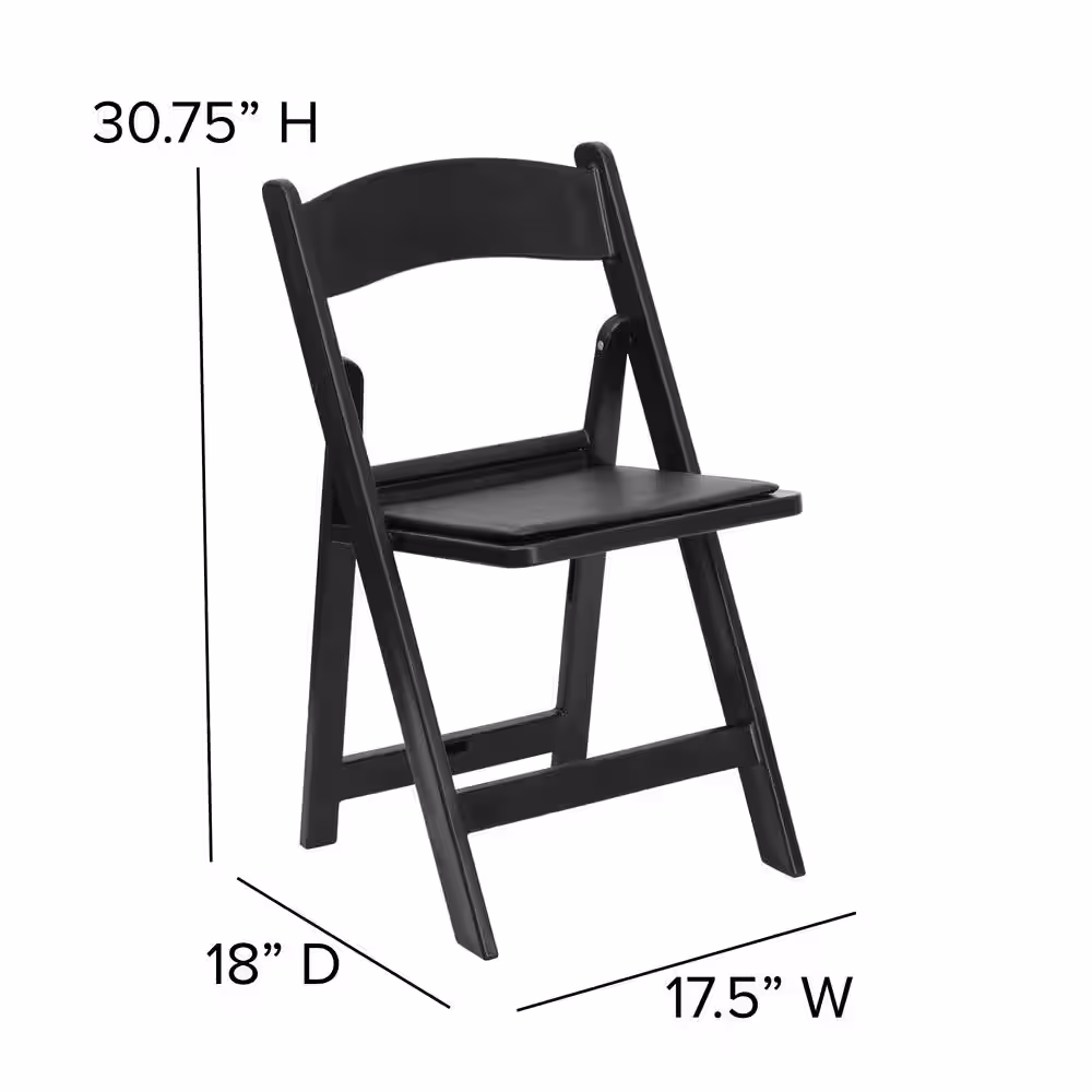 Carnegy Avenue Black Resin Folding Chair (Set of 4)