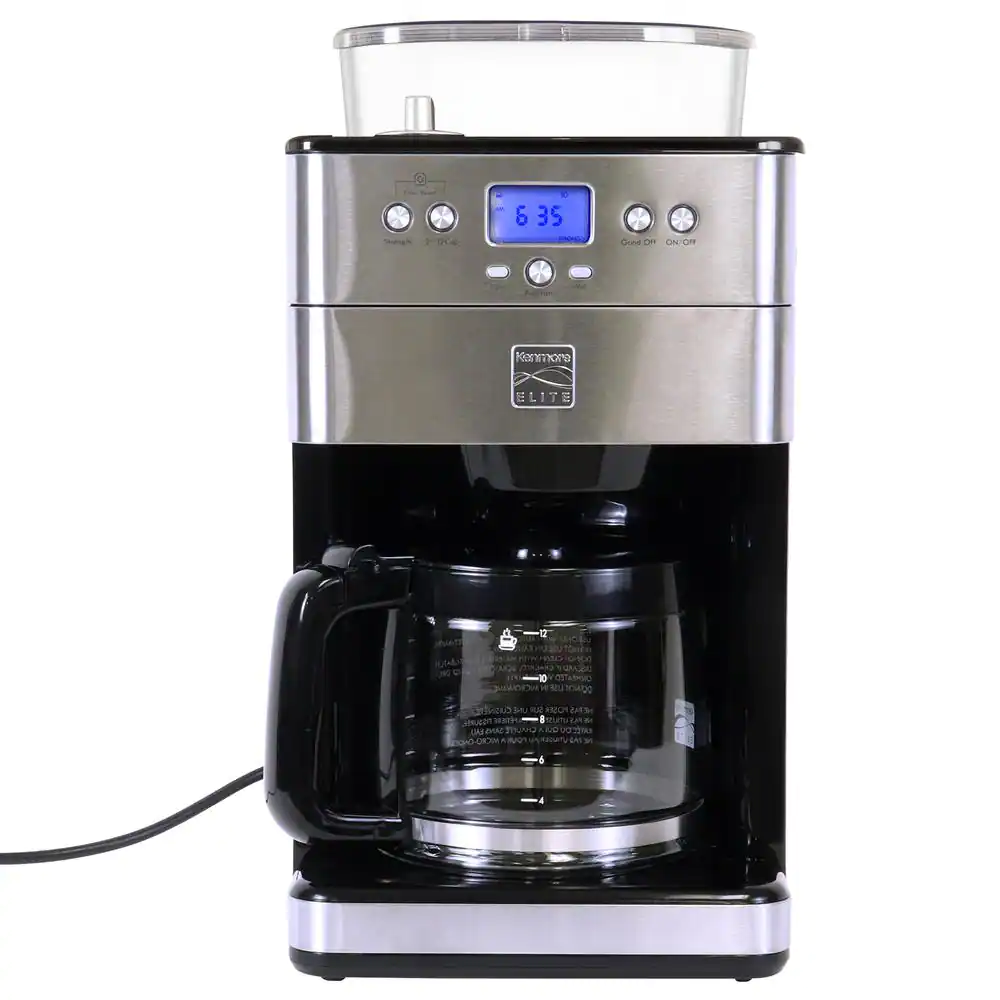 Elite Grind and Brew black 12 Cup Coffee Maker with Burr Grinder