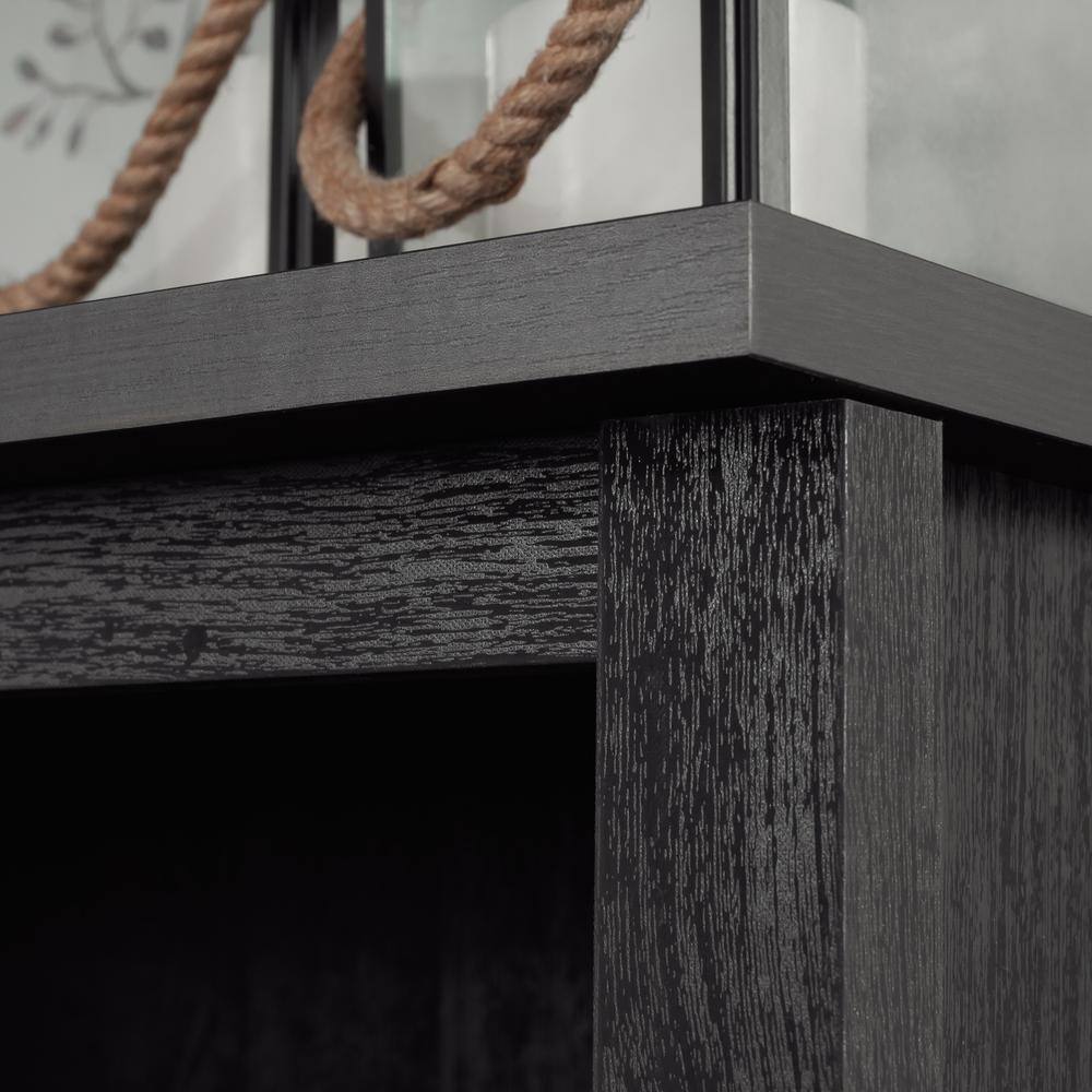 SAUDER Dawson Trail 69.016 in. Raven Oak 5 Shelf Accent Bookcase with Adjustable Shelves