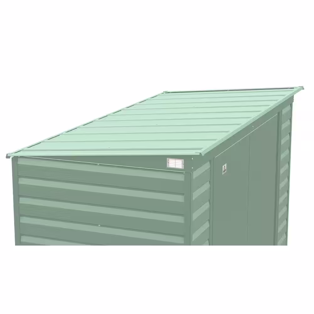 Arrow Select 10 ft. W x 4 ft. D Sage Green Metal Shed (35 sq. ft.)