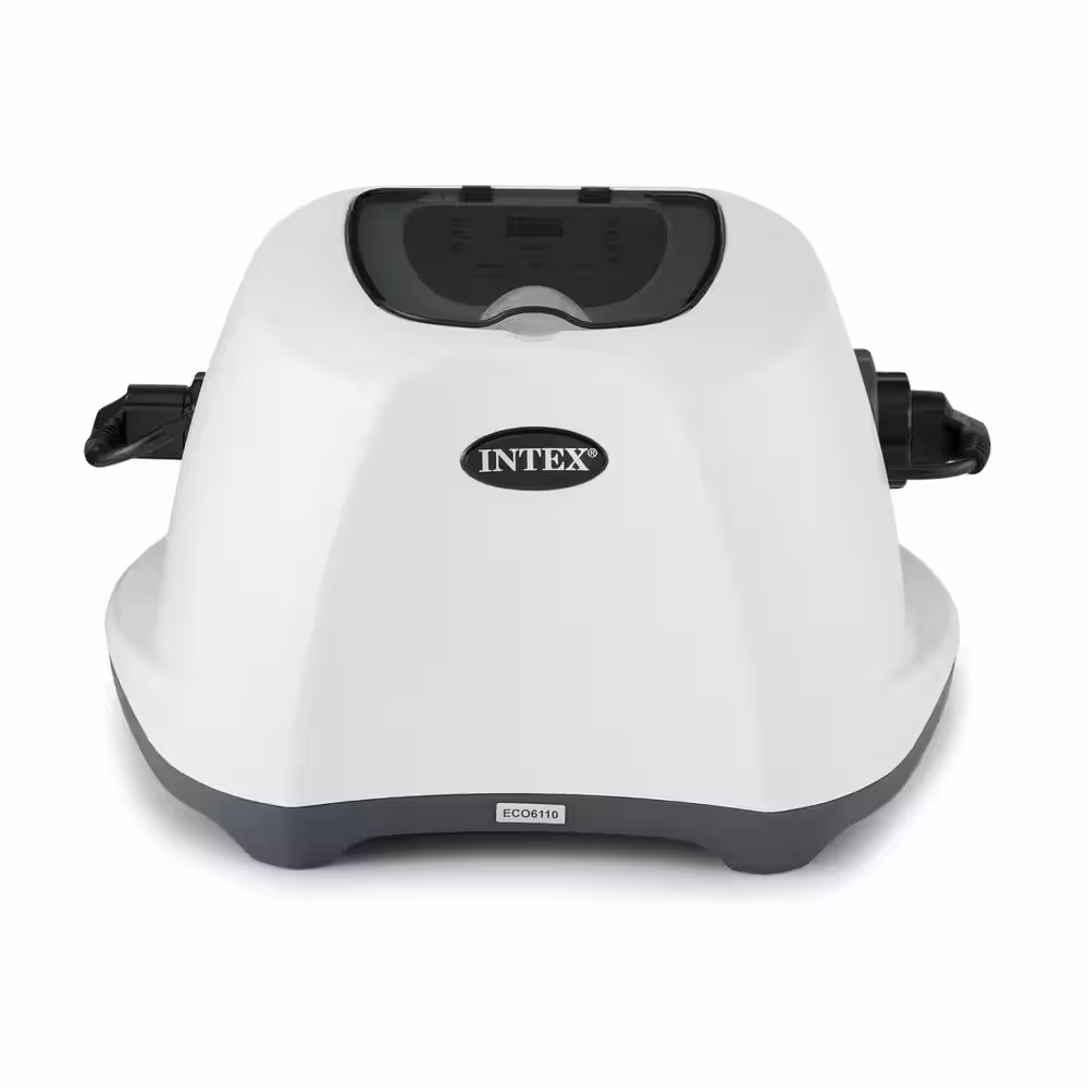 INTEX 24 ft. x 12 ft. Rectangular 52 in. Deep Metal Frame Pool Set with Krystal Clear Saltwater System