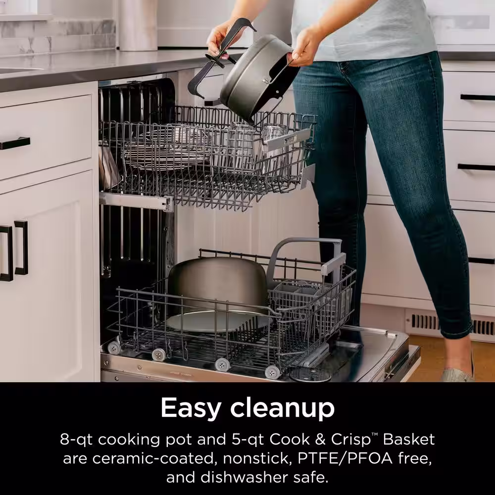 NINJA Foodi 8 qt. XL 14-in-1 Stainless Steel Electric Pressure Cooker Steam Fryer with Smart Lid (OL601)