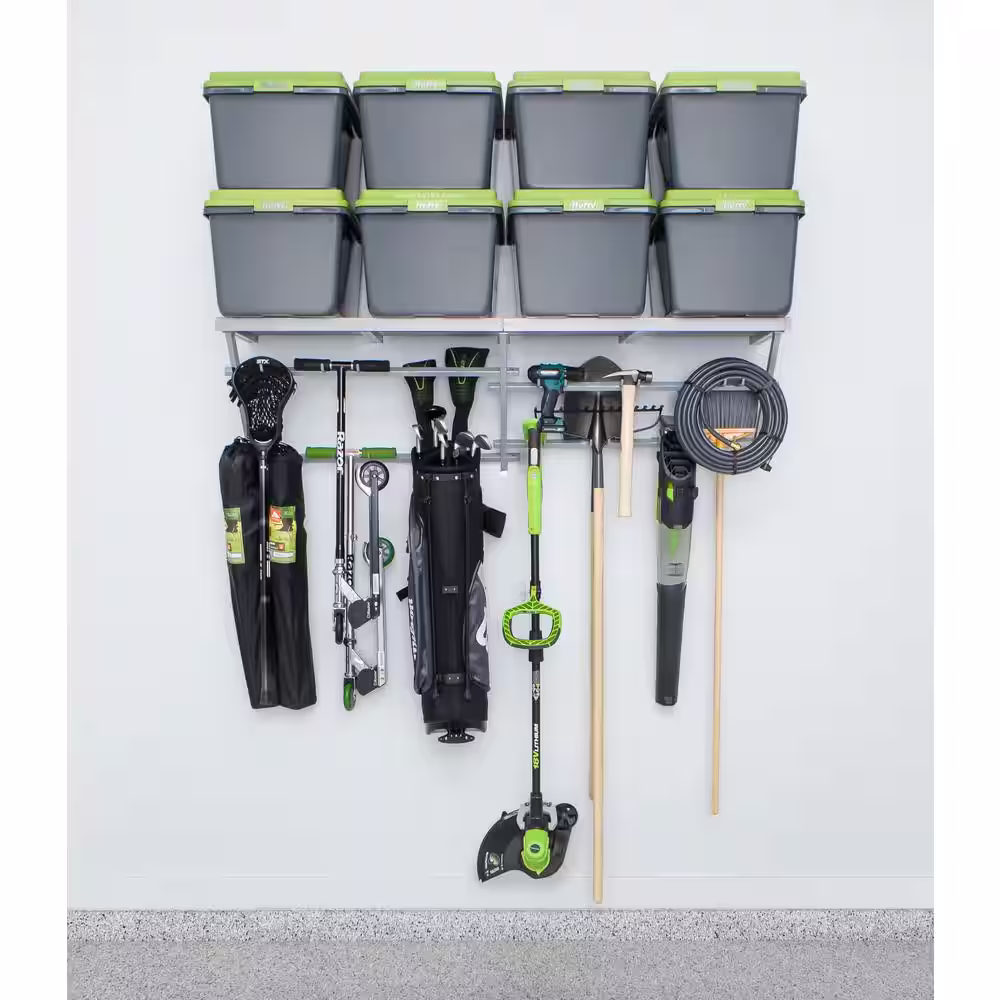 Garage Essentials 64 in. W Utility Shelf and Track Storage System