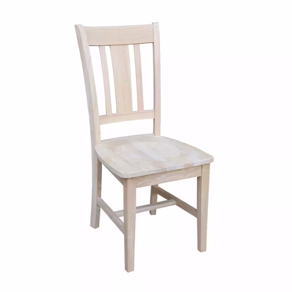 International Concepts San Remo Unfinished Wood Slat Back Dining Chair (Set of 2)