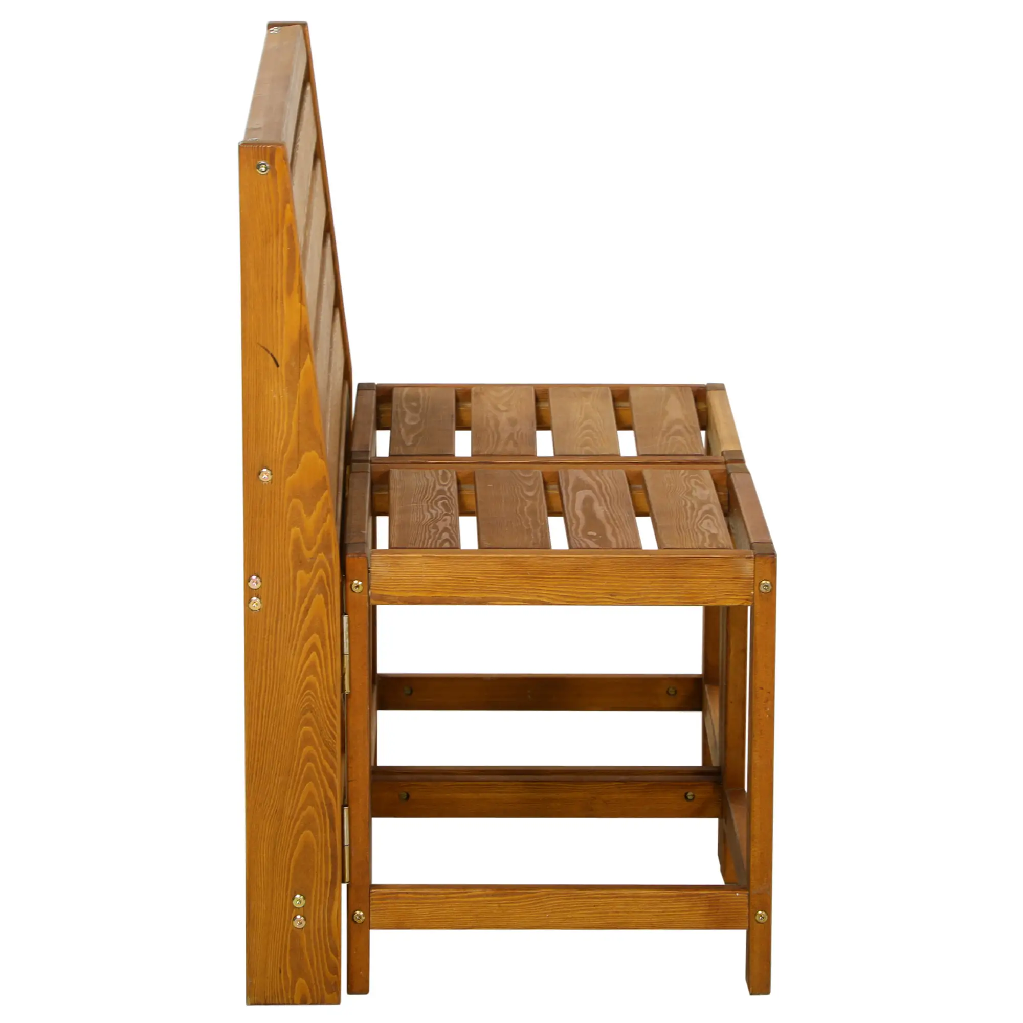 Outsunny Gartenmöbelset 2-in-1 Bank & Tisch Outdoor Lärche