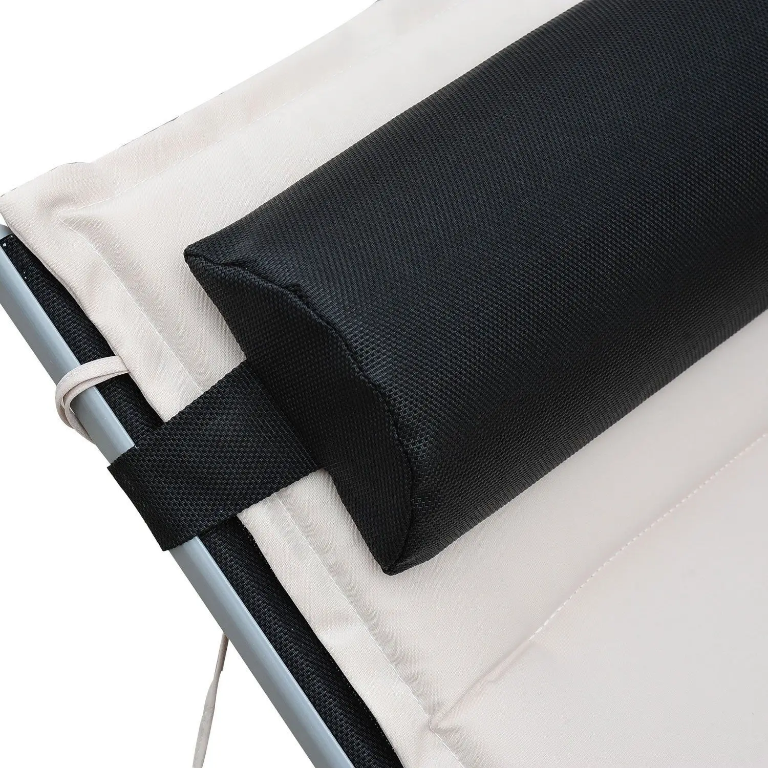 Outsunny Sonnenliege höhenverstellbar Outdoor Aluminium Cremeweiß