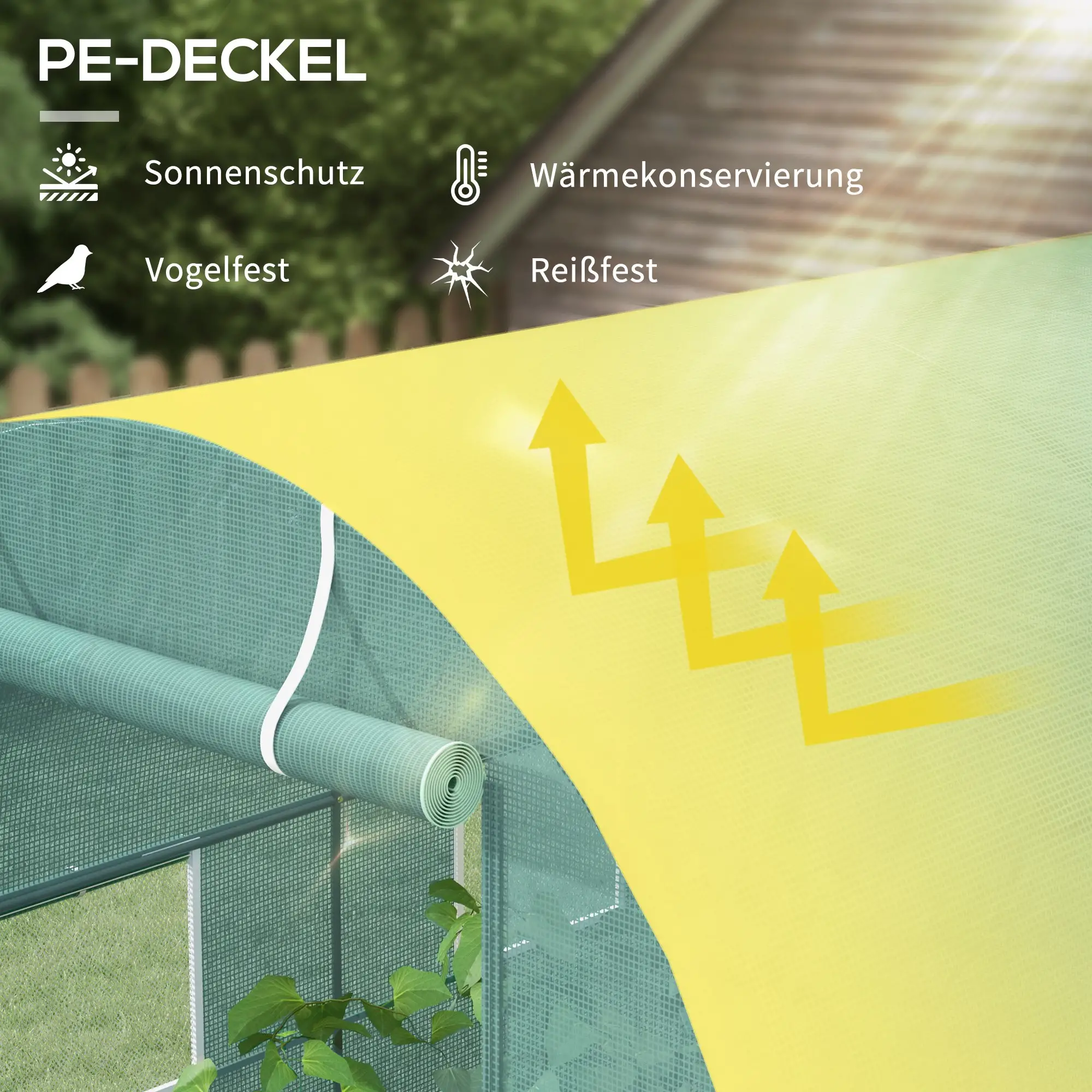 Outsunny Foliengewächshaus Tomatengewächshaus lichtdurchlässig Outdoor