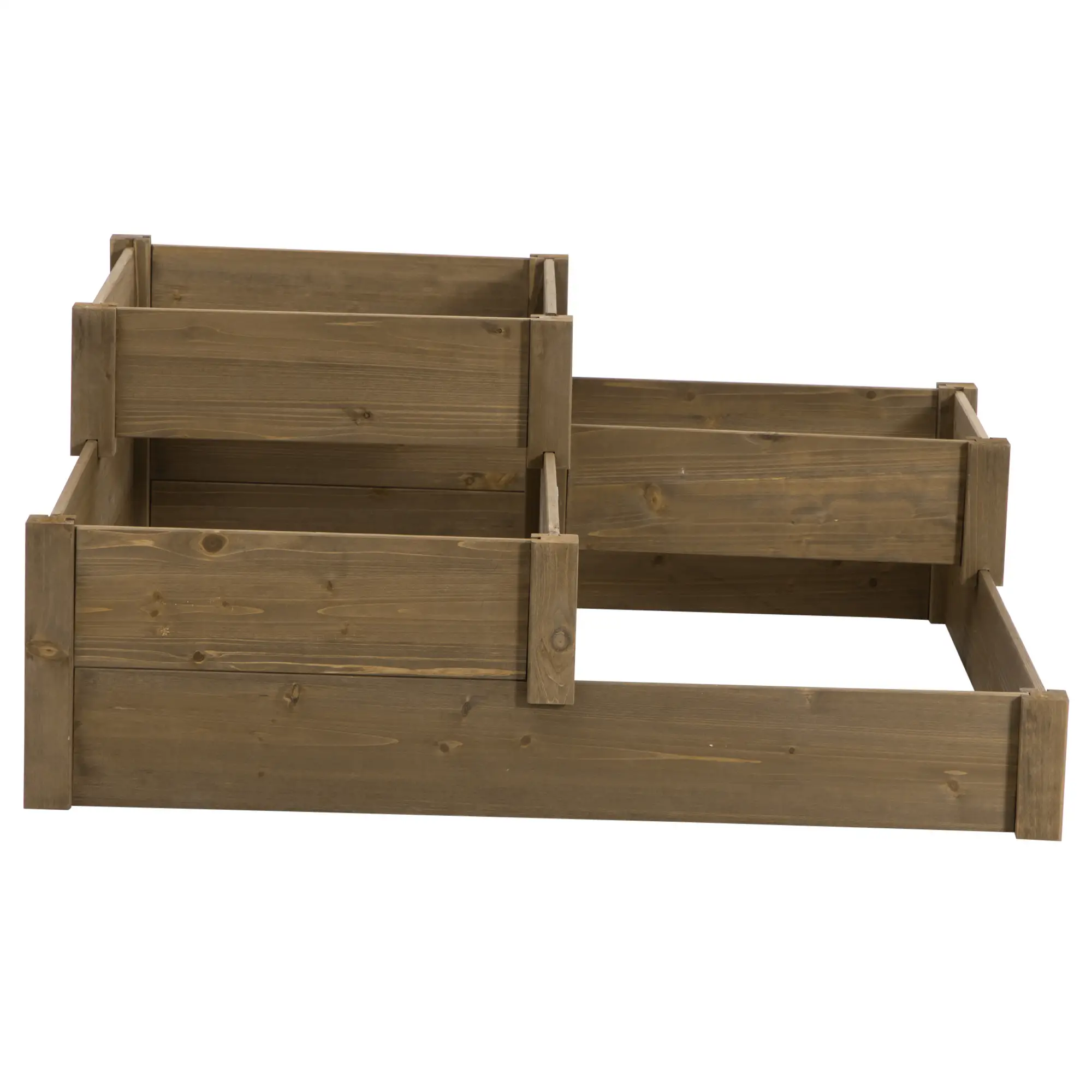 Outsunny Hochbeet Pflanzkasten Outdoor 4 Fächer Massivholz