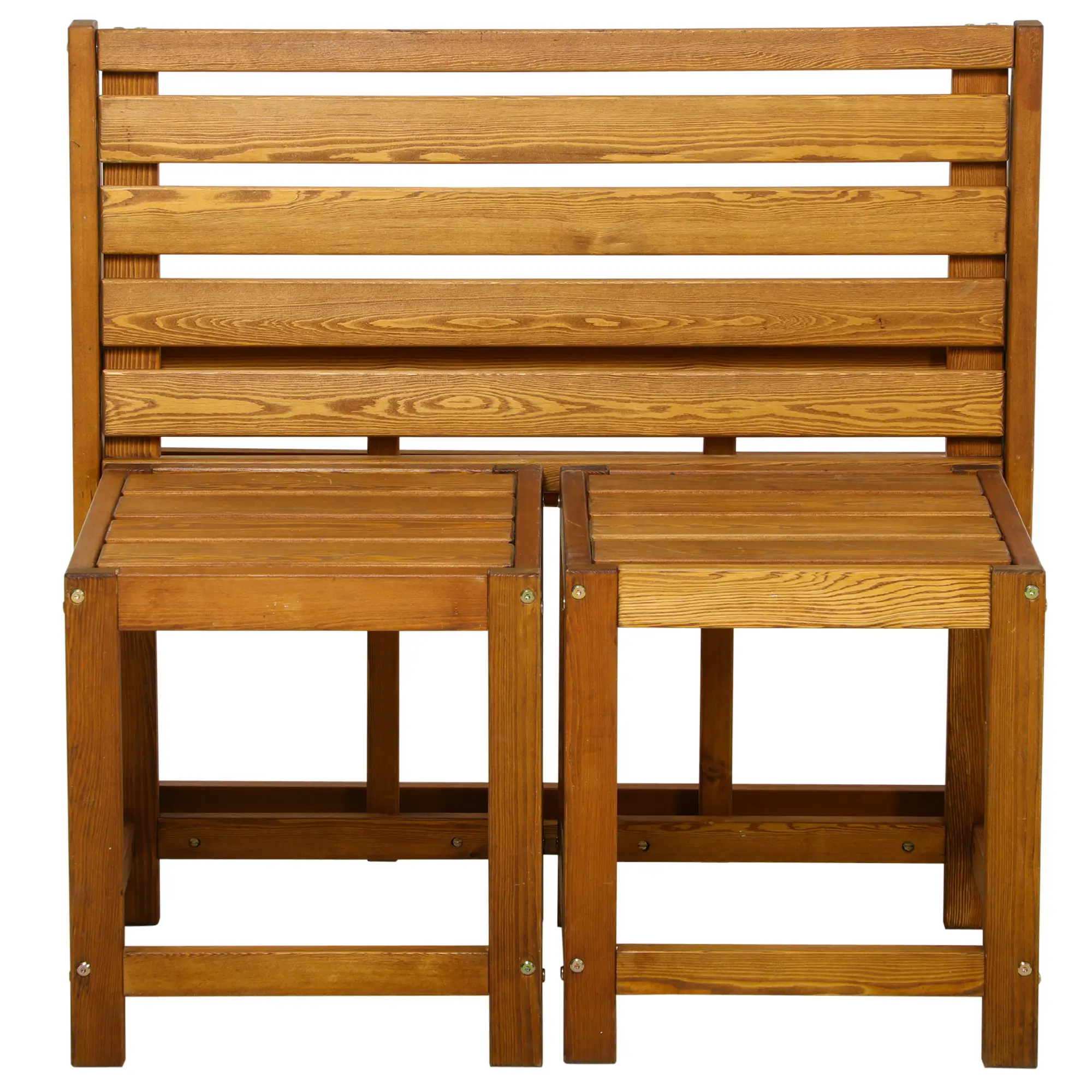 Outsunny Gartenmöbelset 2-in-1 Bank & Tisch Outdoor Lärche