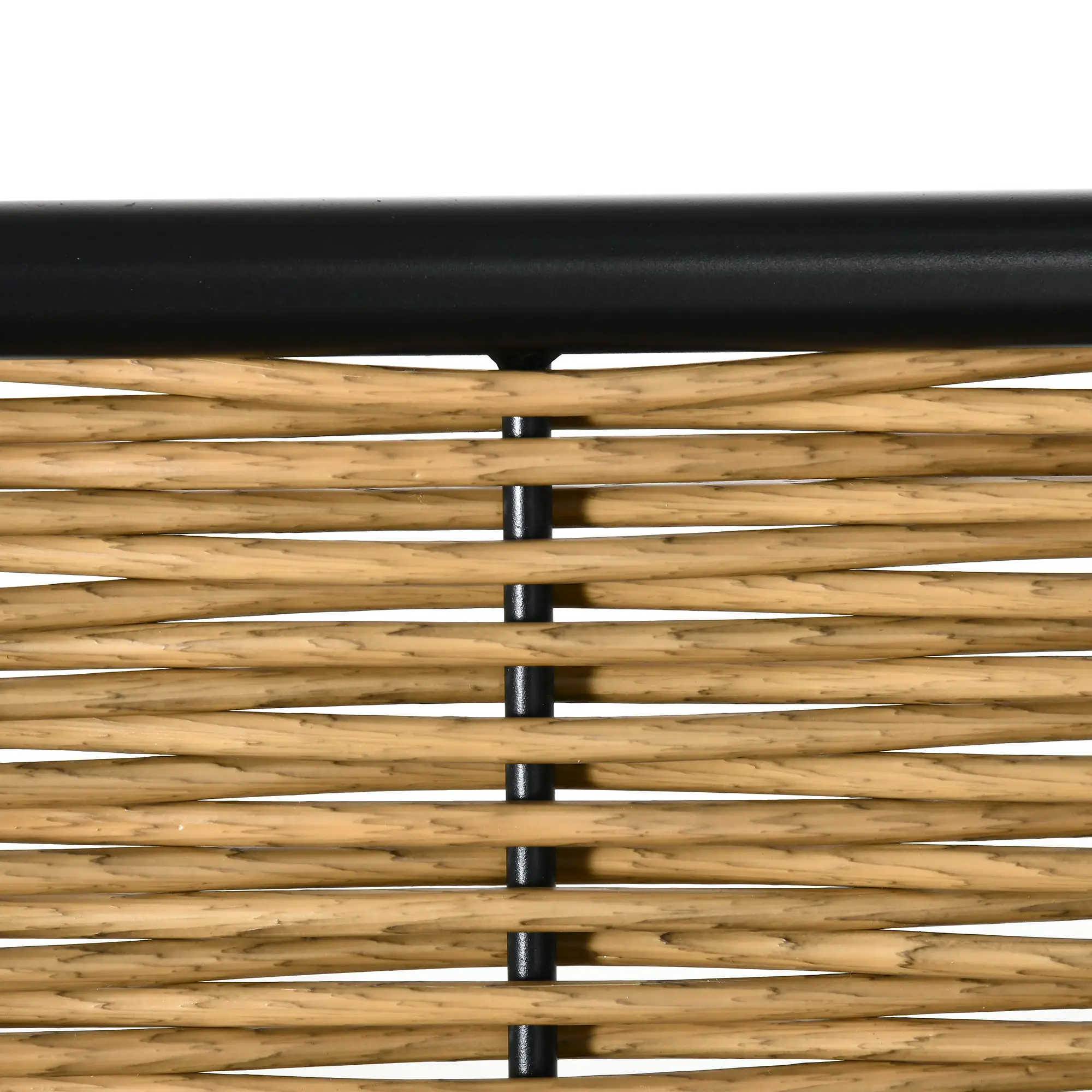 Outsunny Polyrattan Gartenmöbelset 5-tlg. Outdoor Sofa mit 2 Tischen Aluminium