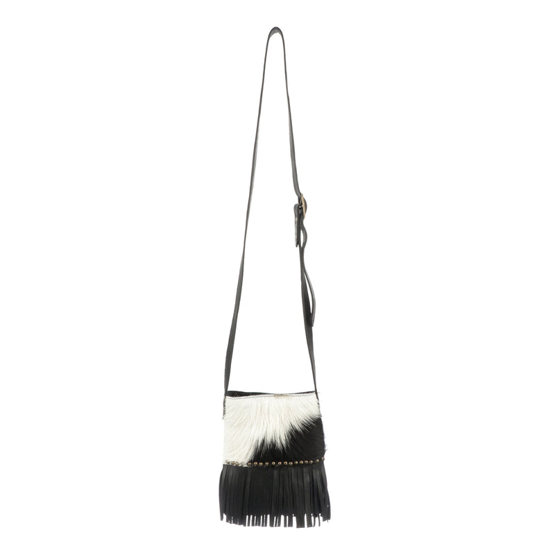Mini Cowprint Fringe Bag