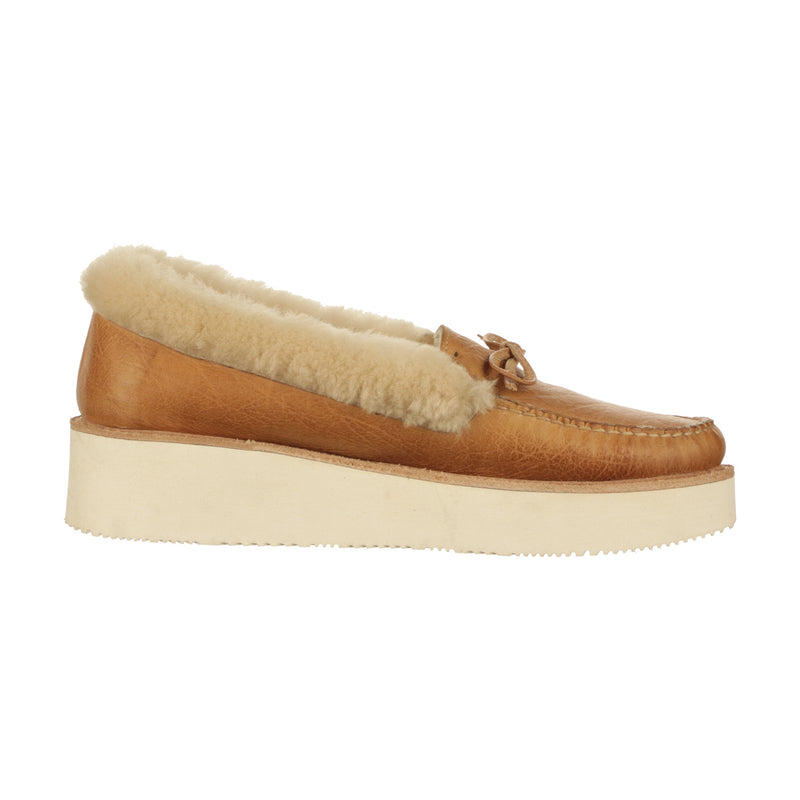 Shearling Wedge Moccasin
