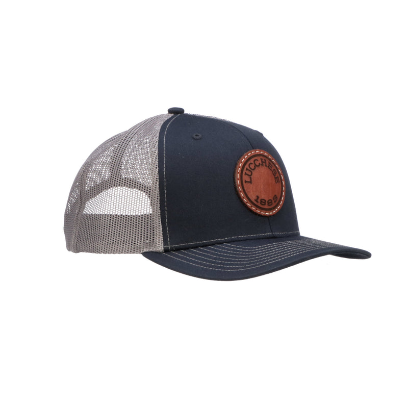 Leather Patch Cap Round