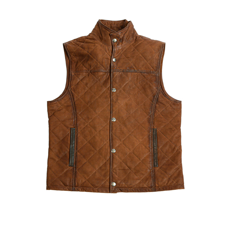 Quilted Suede Vest