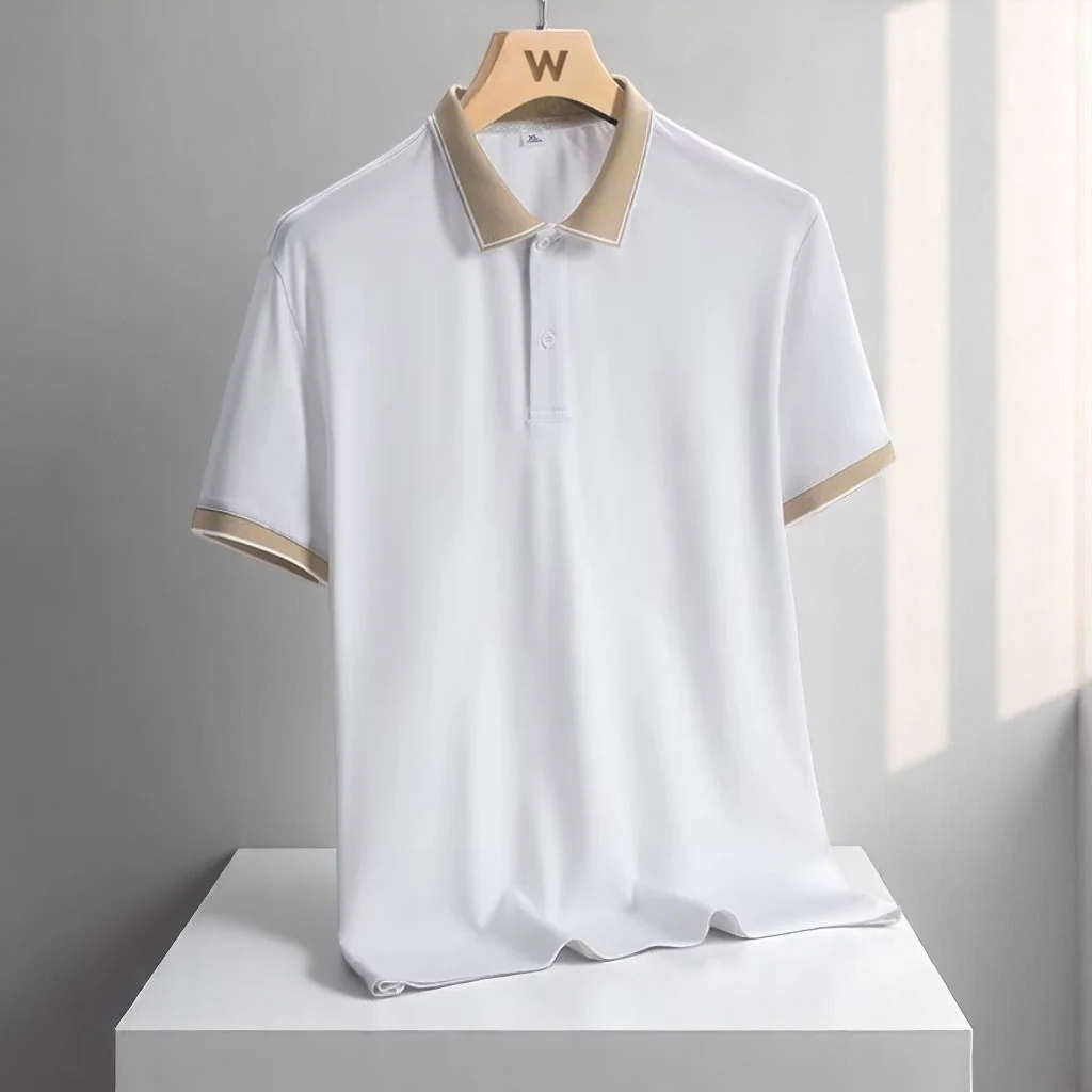 Men’s Quick-Dry Polo Shirt | Wrinkle-Resistant, Contrast Trim