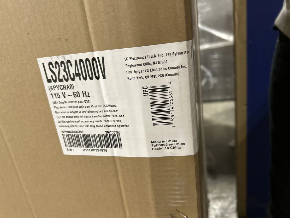 LG 36 IN. 23 CU. FT. COUNTER DEPTH SIDE BY SIDE REFRIGERATOR WITH DOOR