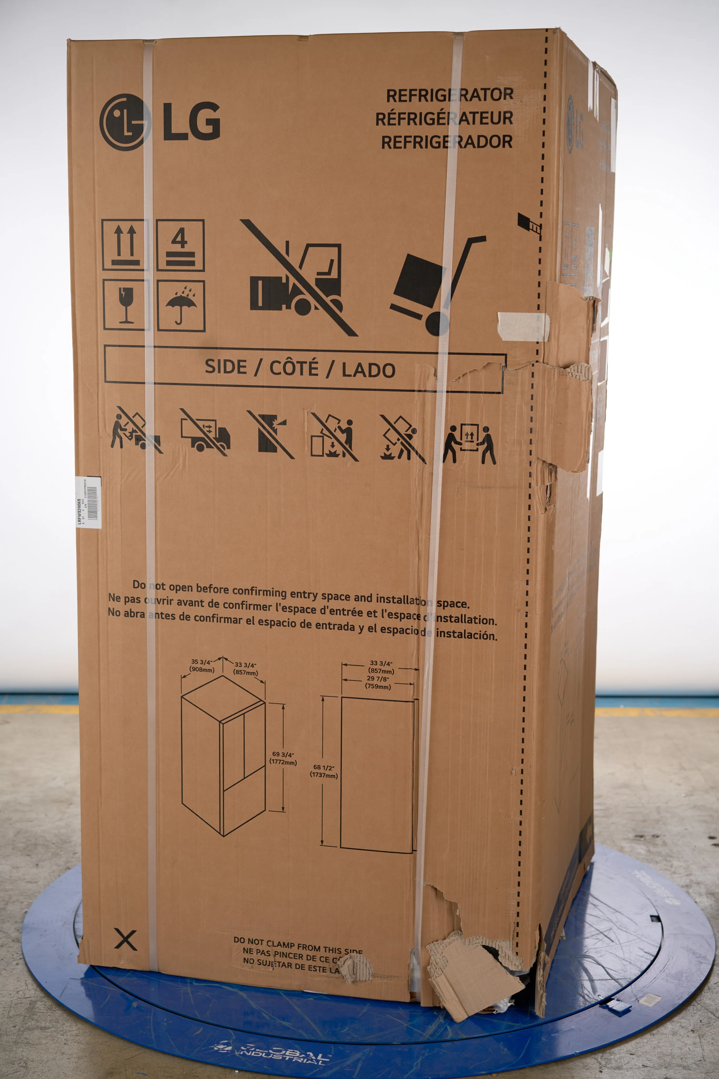 LG 36 IN. 29 CU. FT. SMUDGERESISTANT STAINLESS STEEL FRENCH DOOR WITH