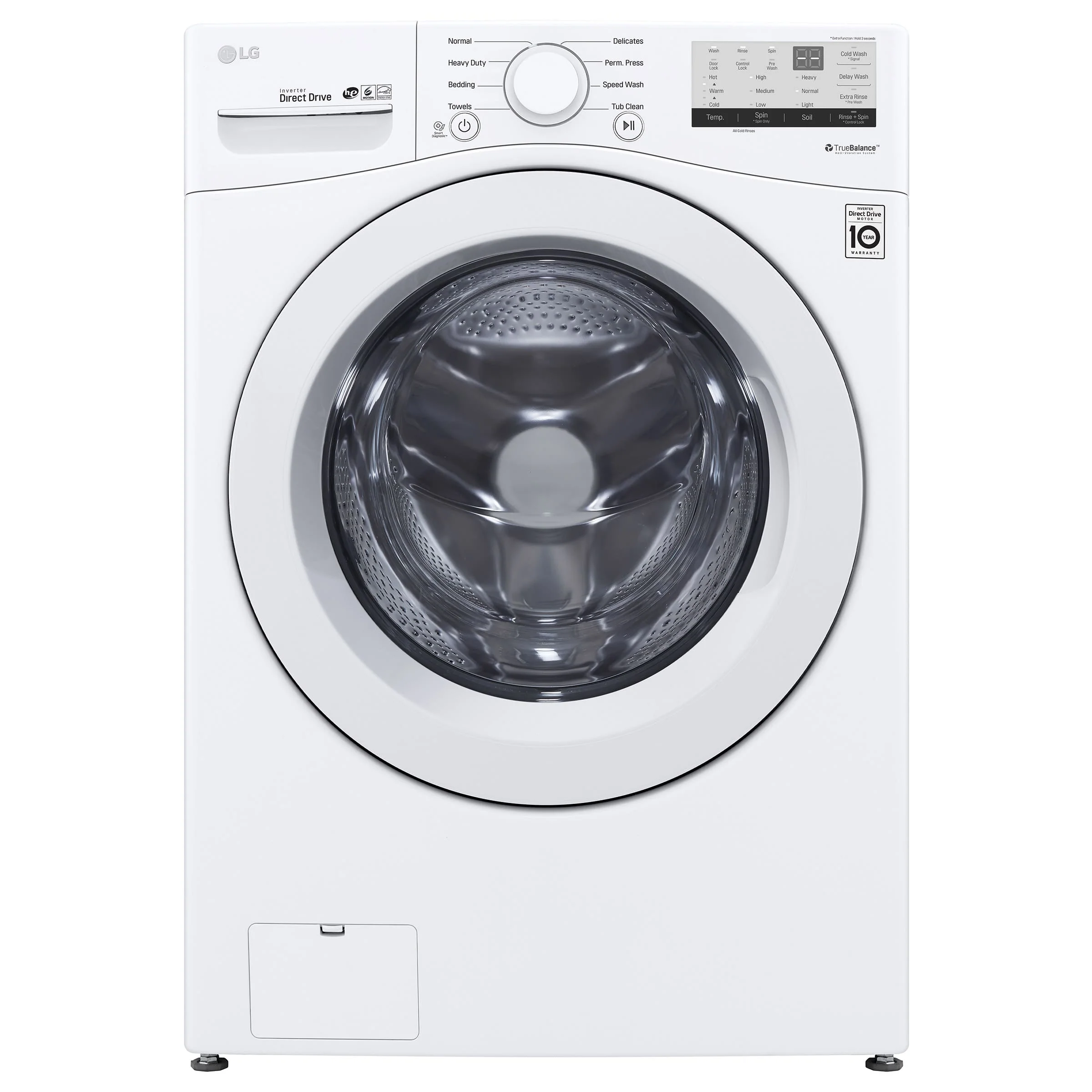 LG WHITE 5.2 CU. ULTRA LARGE FRONT LOAD WASHER WM3400CW Fansideac