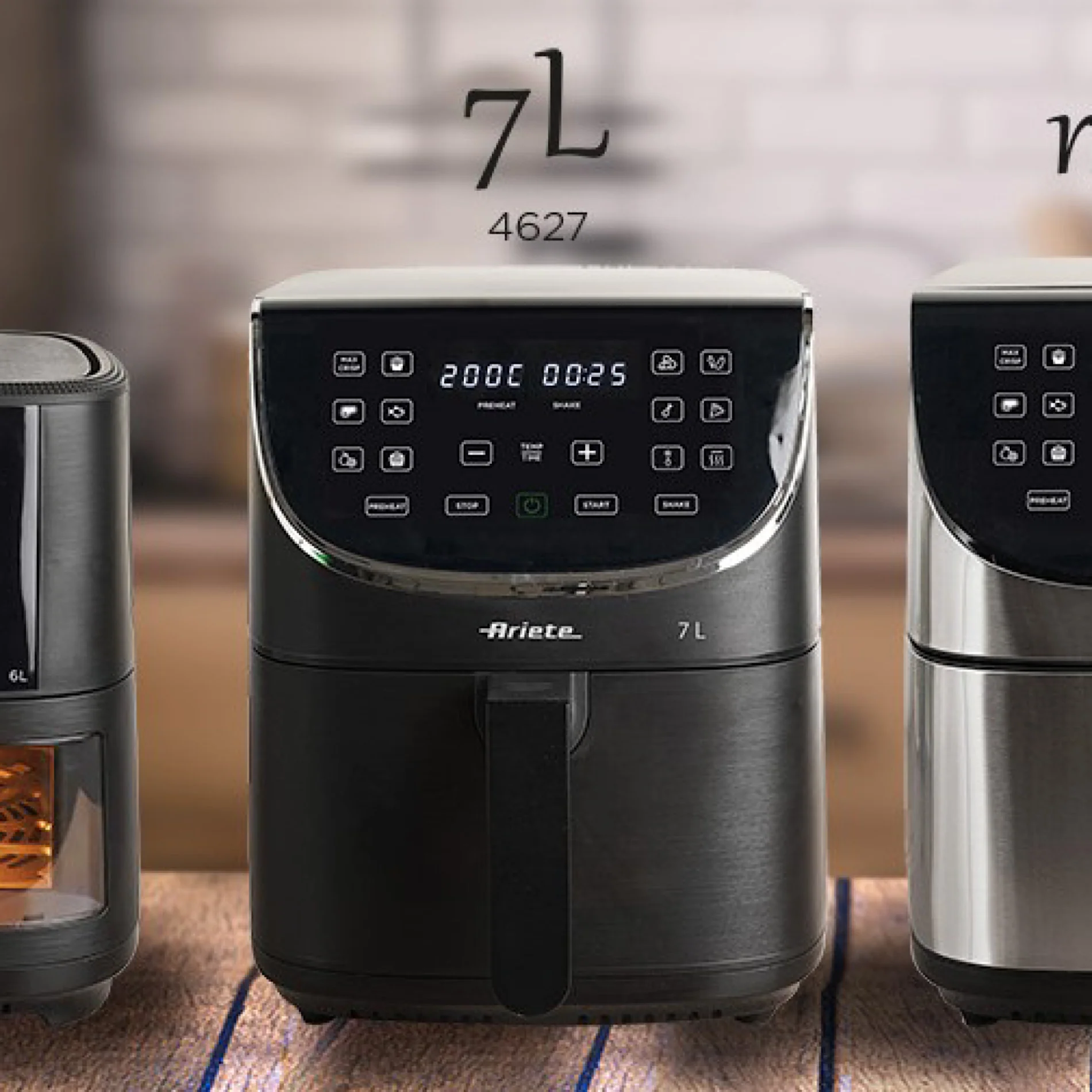 Air Fryer Digital Black Mat 7L 1800 W Fansideac