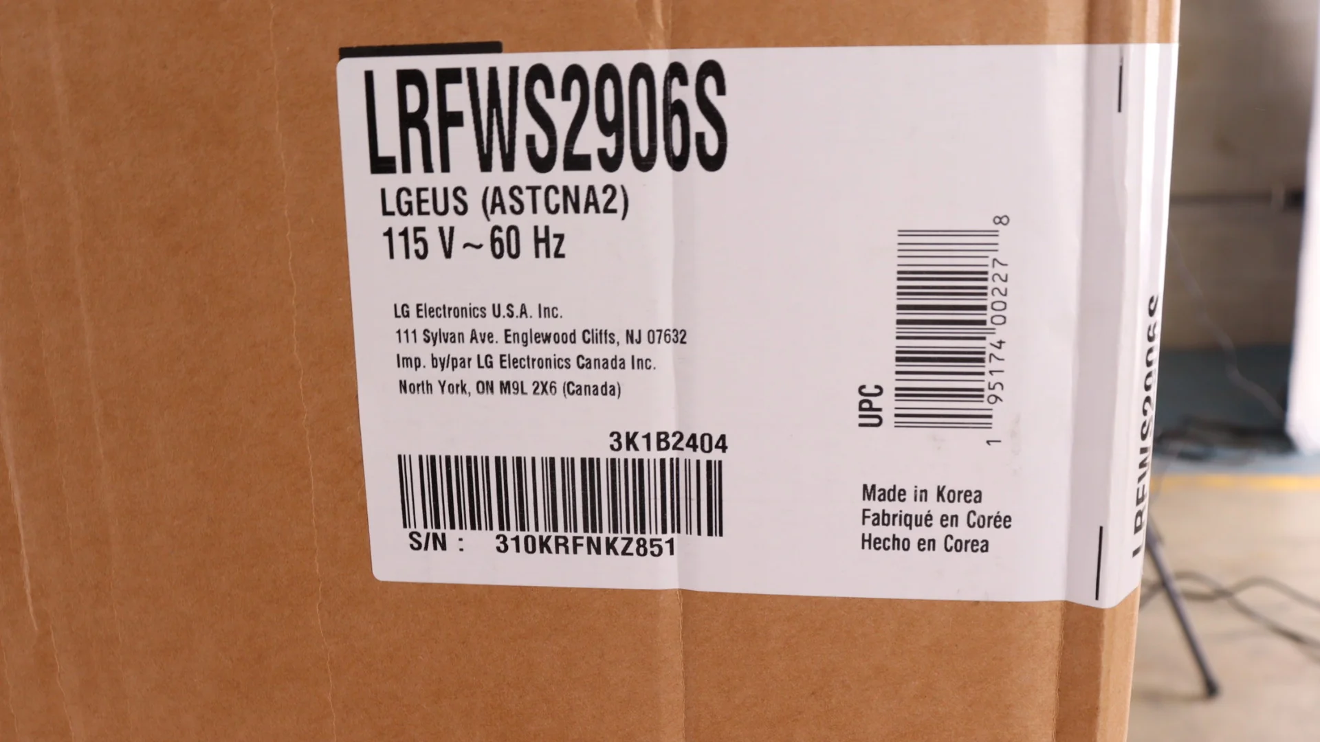 LG 36 IN. 29 CU. FT. SMUDGERESISTANT STAINLESS STEEL FRENCH DOOR WITH