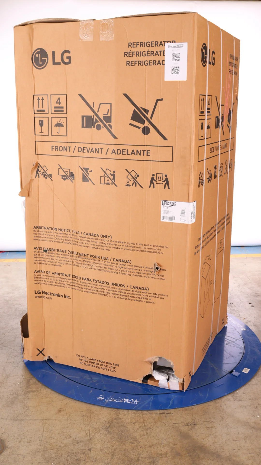 LG 36 IN. 29 CU. FT. SMUDGERESISTANT STAINLESS STEEL FRENCH DOOR WITH