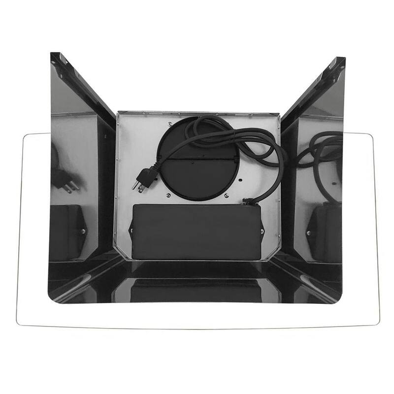 36 in. Ductless Wall Mount Range Hood in Stainless Steel with LED