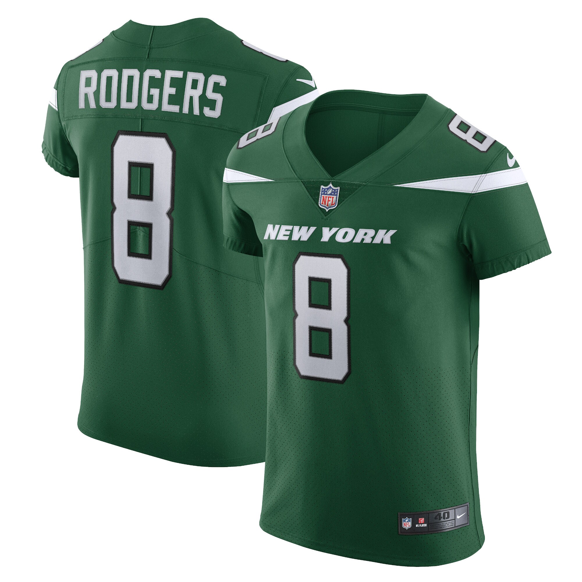 Aaron Rodgers New York Jets Alternate Vapor F.U.S.E. Elite Jersey - Gotham Green - myjerseyhub