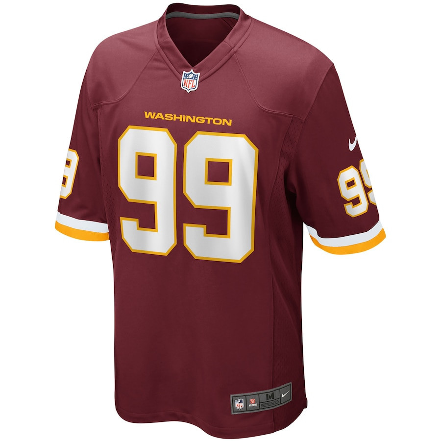 Chase Young 99 Washington Commanders Football Team Men Game Jersey - Burgundy - myjerseyhub