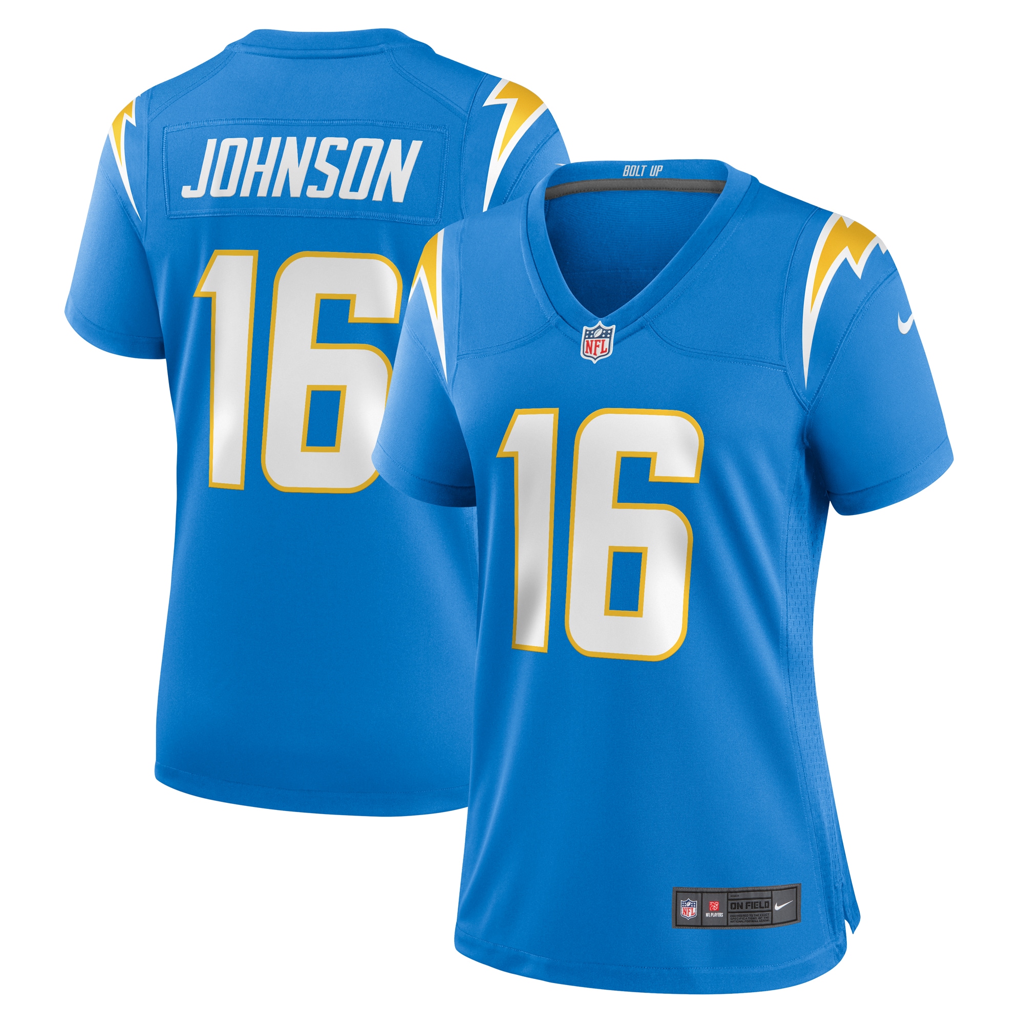 Tyler Johnson Los Angeles Chargers Women's Team Game Jersey - Powder Blue - myjerseyhub