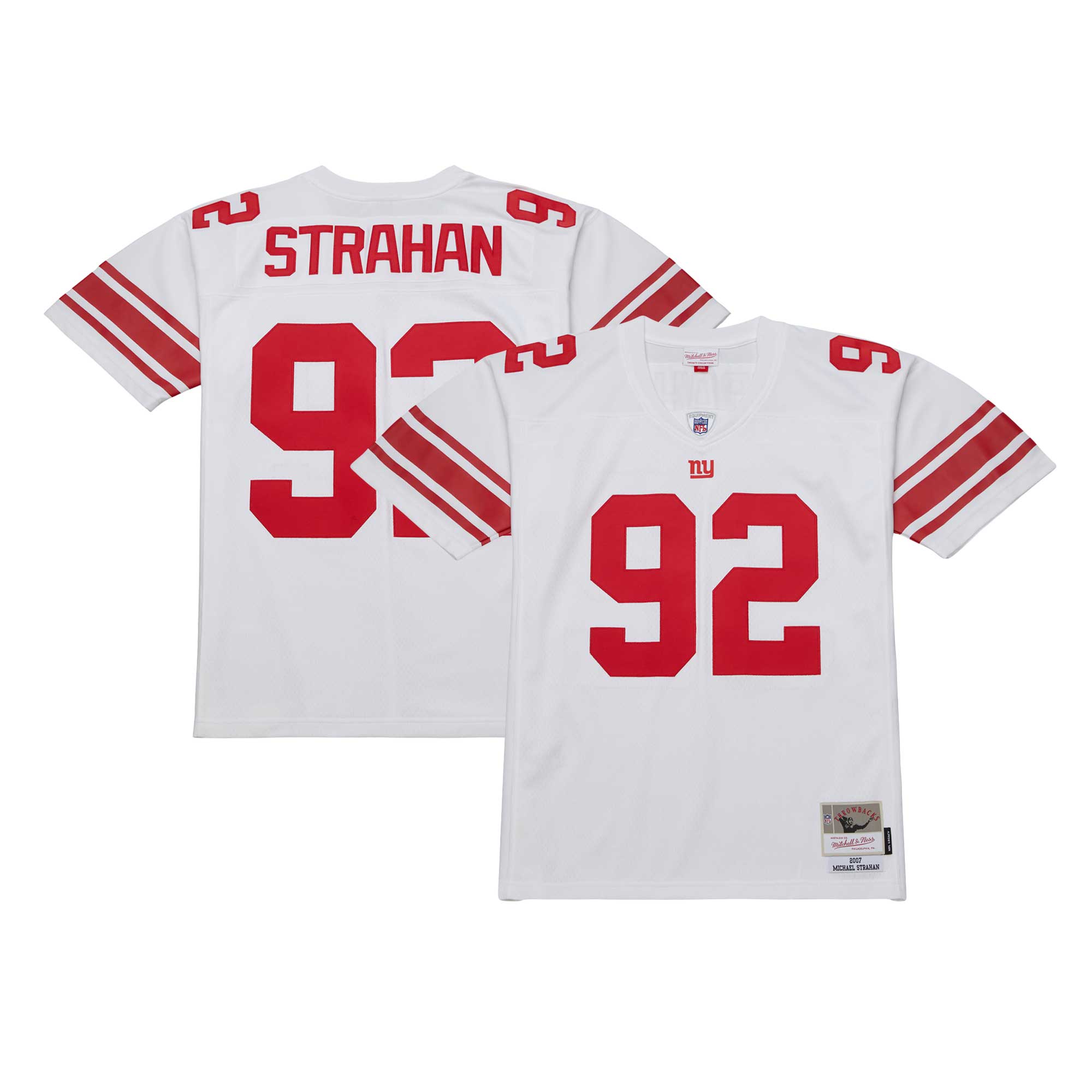 Michael Strahan New York Giants Mitchell & Ness Legacy Replica Jersey - White - myjerseyhub