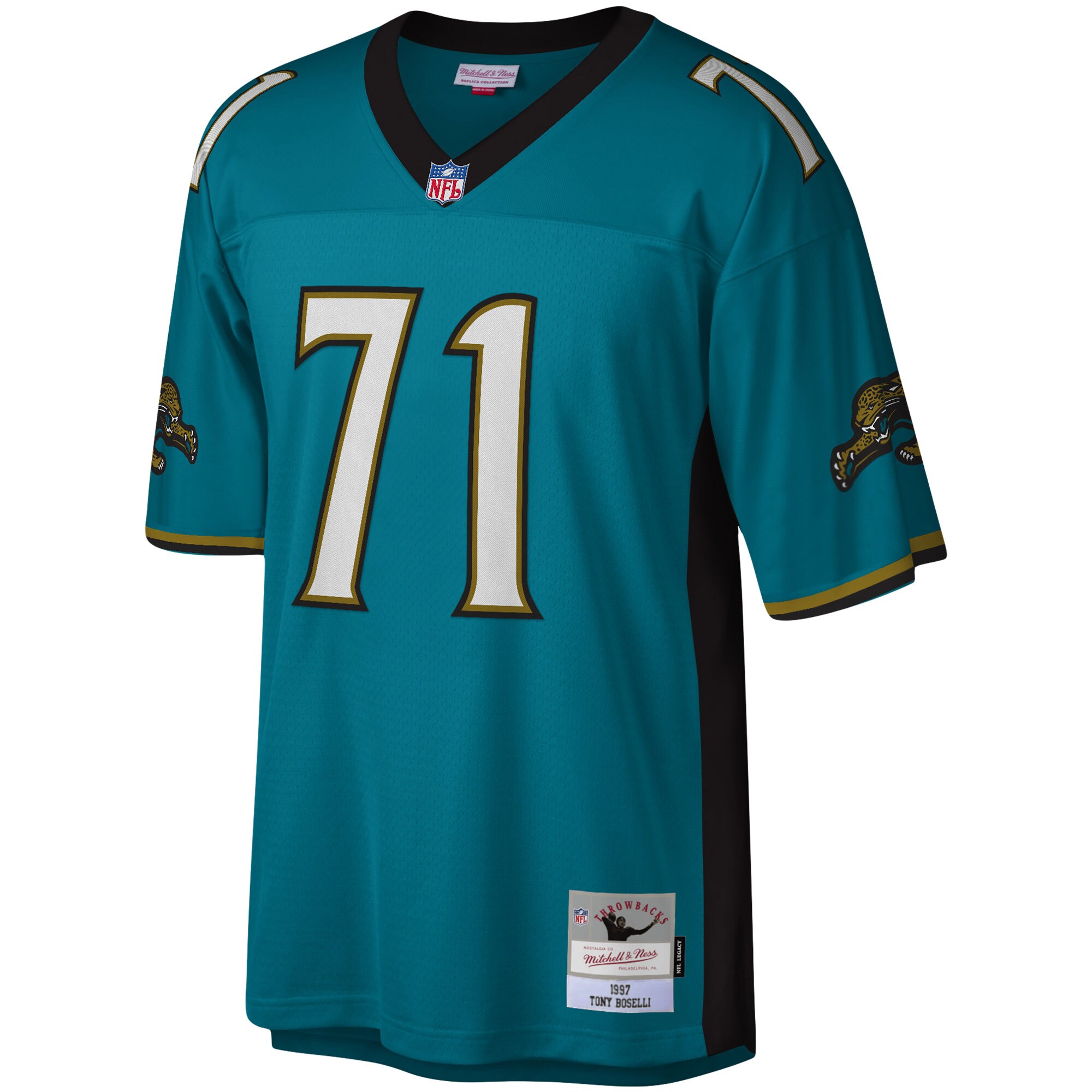Tony Boselli Jacksonville Jaguars Mitchell & Ness Legacy Replica Jersey - Teal - myjerseyhub