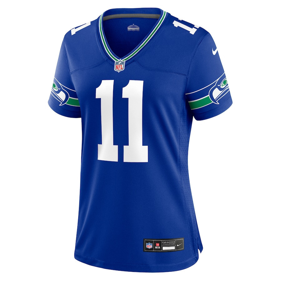 Jaxon Smith-Njigba 11 Seattle Seahawks Women Throwback Game Jersey - Royal - myjerseyhub